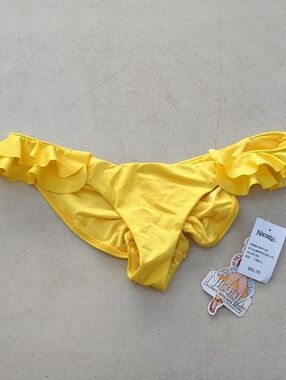 Nicolita Sunny Yellow Ruffle Bikini Bottom